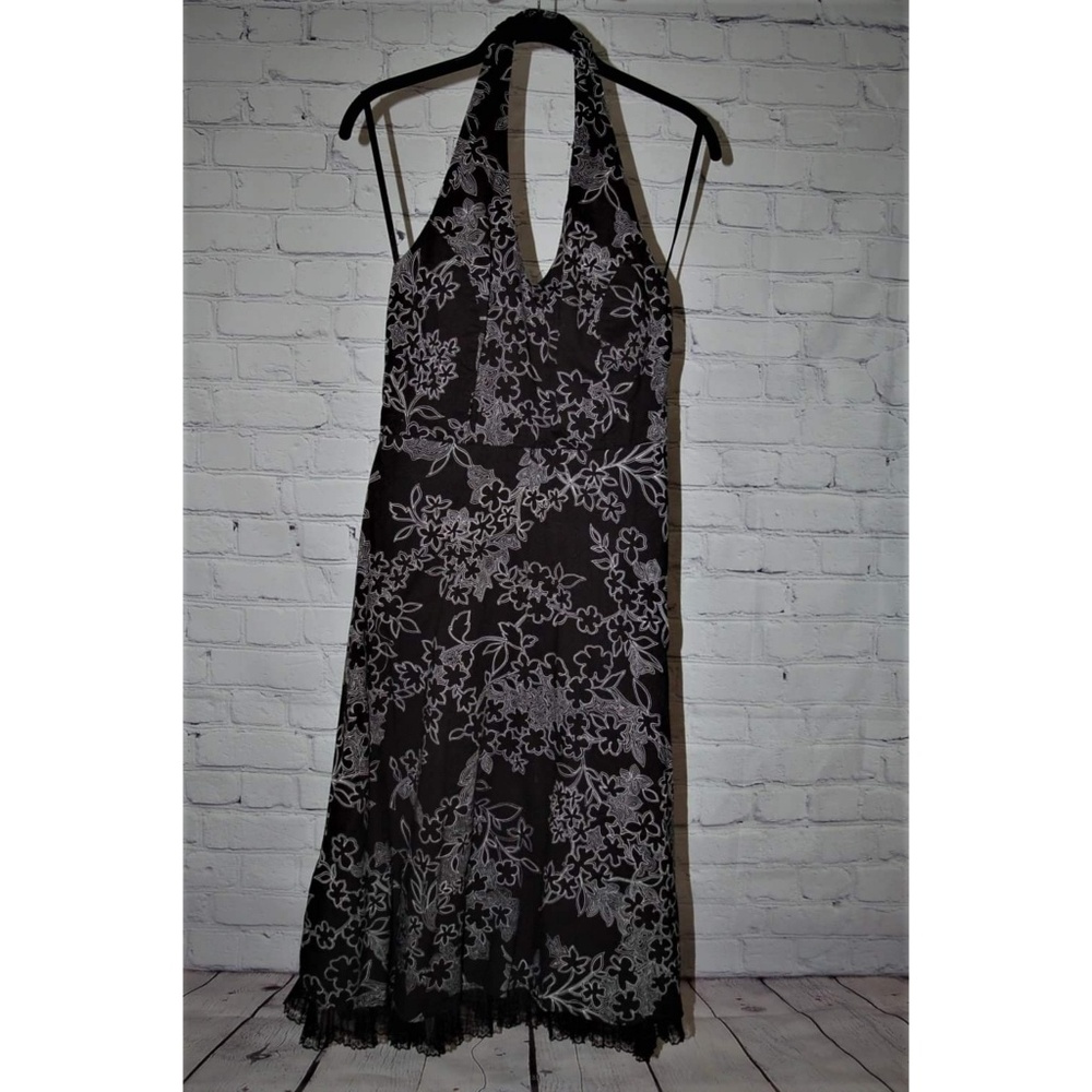 Black & White Halter Dress